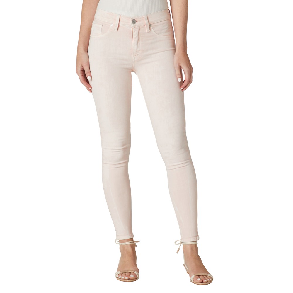 MSRP $195 Hudson Jeans Nico Coated Mid Rise Ankle Skinny Jeans Size 30 (STAINED)
